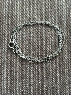 .925 Sterling Silver Paperclip Chain Necklace Fine Jewelry 18” Vintage